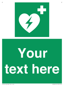 Custom Defibrillator Sign